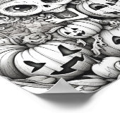 ハロウィーン大人の着色 ポスター (角)