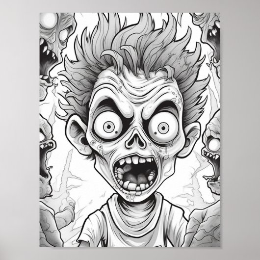 ハロウィーン大人の着色 ポスター (正面)