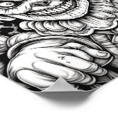 ハロウィーン大人の着色 ポスター (角)