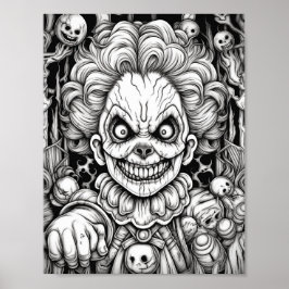 ハロウィーン大人の着色 ポスター