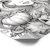 ハロウィーン大人の着色 ポスター (角)