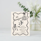 ハロウィーン大人の踊りパーティー骨格ディスコボール 案内状 (スタンド正面)