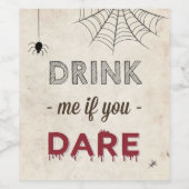 ハロウィーン大人パーティー飲もしむボトル ワインラベル (シングルラベル)