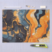 ハロウィーン大理石の水のカラー旋回14 薄葉紙 (クラフト)