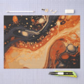 ハロウィーン大理石の水のカラー旋回2 薄葉紙 (クラフト)