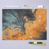 ハロウィーン大理石の水のカラー旋回3 薄葉紙 (クラフト)