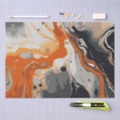 ハロウィーン大理石の水のカラー旋回6 薄葉紙 (クラフト)