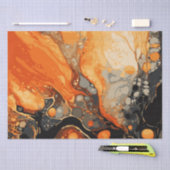 ハロウィーン大理石の水のカラー旋回7 薄葉紙 (クラフト)