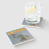 ハロウィーン大理石コースター、ゴブリン ストーンコースター (横)