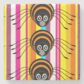 ハロウィーン大理石コースター、スパイダー ストーンコースター (正面)