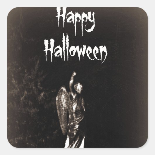 ハロウィーン天使 スクエアシール (正面)