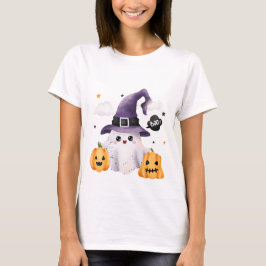ハロウィーン女子おもしろい幽霊 Tシャツ