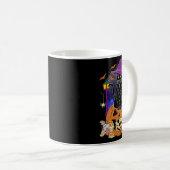 ハロウィーン女性男性キッズハロウィンブラックキャットパンプン コーヒーマグカップ (正面右)