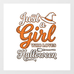 ハロウィーン好きな女の子のためのベクター デザイン_1 ウィンドウサイン