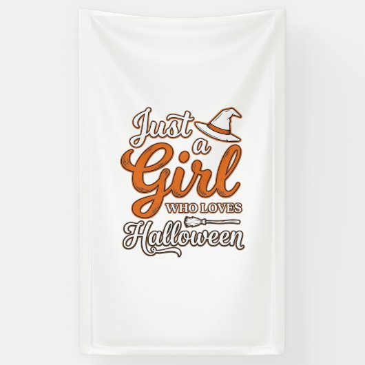 ハロウィーン好きな女の子のためのベクター デザイン_1 横断幕 (縦)