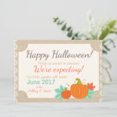 ハロウィーン妊娠の発表カボチャ 案内状 (スタンド正面)