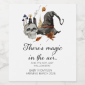 ハロウィーン妊娠の発表グランドペアレント ワインラベル (シングルラベル)