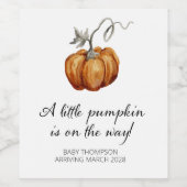 ハロウィーン妊娠の発表グランドペアレント ワインラベル (シングルラベル)