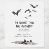 ハロウィーン妊娠の発表グランドペアレント ワインラベル (シングルラベル)