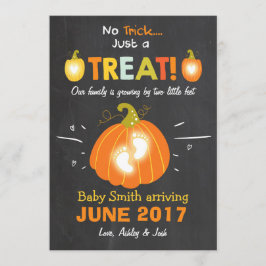 ハロウィーン妊娠の発表トリックまたは治療 案内状
