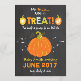 ハロウィーン妊娠の発表トリックまたは治療 案内状