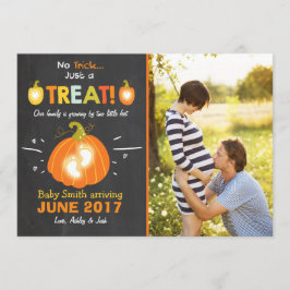 ハロウィーン妊娠の発表トリックまたは治療 案内状