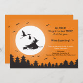 ハロウィーン妊娠の発表 案内状 (正面/裏面)