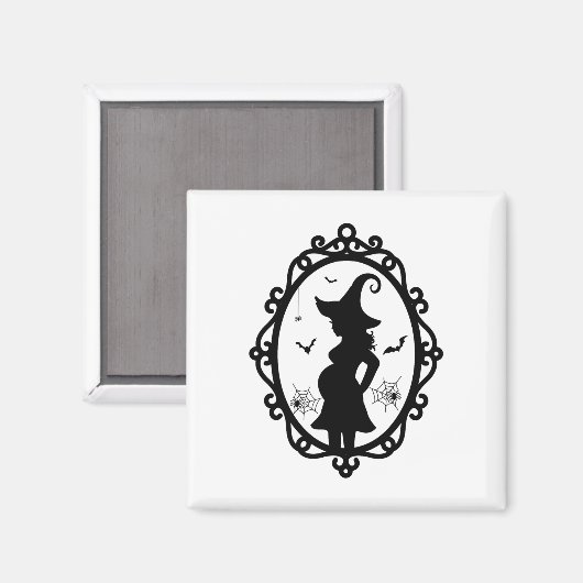 ハロウィーン妊娠の魔女と鏡の魔女の衣装 マグネット (正面/裏面)