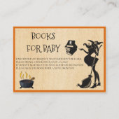 ハロウィーン妊娠ベビーシャワー用の本 エンクロージャーカード (正面)