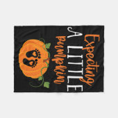 ハロウィーン妊娠ママは小さなパムを期待している フリースブランケット (正面(横))