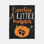 ハロウィーン妊娠ママは小さなパムを期待している フリースブランケット (正面)