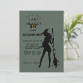 ハロウィーン妊娠男女兼用魔女 招待状 (スタンド正面)