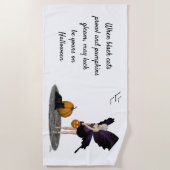 ハロウィーン妖精とカボチャのビーチタオル ビーチタオル (正面)