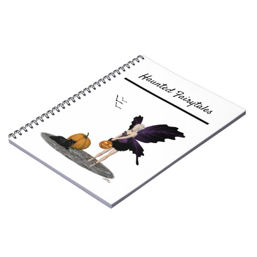 ハロウィーン妖精とパンプキンスパイラルノート ノートブック (左側)