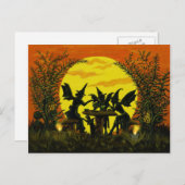 ハロウィーン妖精の魔女のはがき ポストカード (正面/裏面)