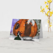 ハロウィーン妖精グリーティングカード カード (黄色い花)