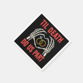 ハロウィーン婚約ティルデス私たちパート スタンダードカクテルナプキン (角)