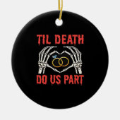 ハロウィーン婚約ティルデス私たちパート セラミックオーナメント (正面)