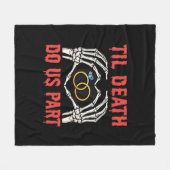 ハロウィーン婚約ティルデス私たちパート フリースブランケット (正面(横))