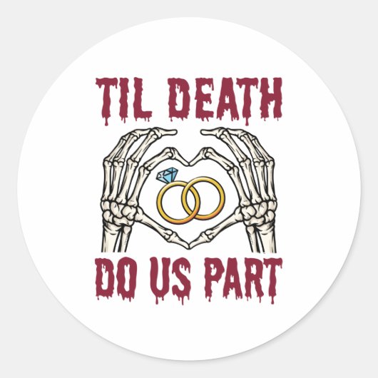 ハロウィーン婚約ティルデス私たちパート ラウンドシール (正面)