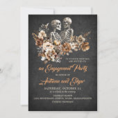 ハロウィーン婚約パーティブライダルシャワー 招待状 (正面)