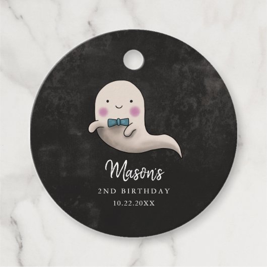 ハロウィーン子供の誕生日パーティーボウタイ幽霊 フェイバータグ (正面)