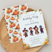 ハロウィーン子供の誕生日 招待状