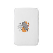 ハロウィーン子猫とクラシックスパイダーズTシャツ バスマット (正面縦)