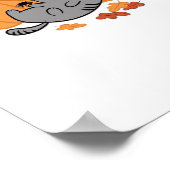 ハロウィーン子猫とクラシックスパイダーズTシャツ ポスター (角)