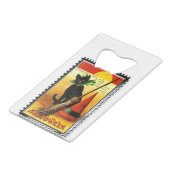 ハロウィーン子猫座っているウィッチハット クレジットカード栓抜き (裏面アングル)