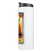 ハロウィーン子猫座っているウィッチハット タンブラー (回転右)