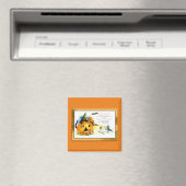 ハロウィーン子猫座ってハロウィーンのカボチャのちょうちん マグネット (インサイチュ (食洗機))