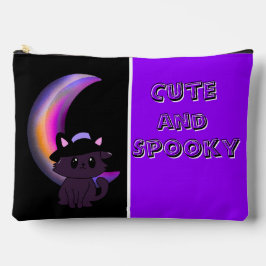 ハロウィーン子猫&クレセントムーンキュートカスタム アクセサリーポーチ