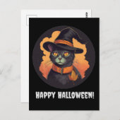 ハロウィーン子猫 ポストカード (正面/裏面)
